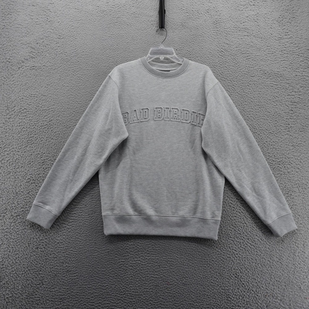 Bad Birdie Golf Mens Heather Grey Embossed Logo Crewneck Sweatshirt Size M
